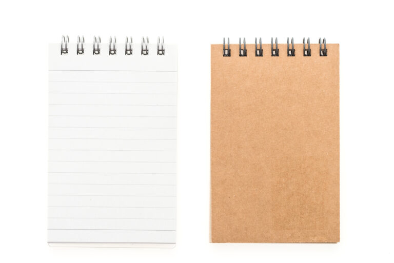 Blank mock up note book
